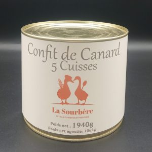 CONFIT DE CANARD 5 CUISSES 1940g