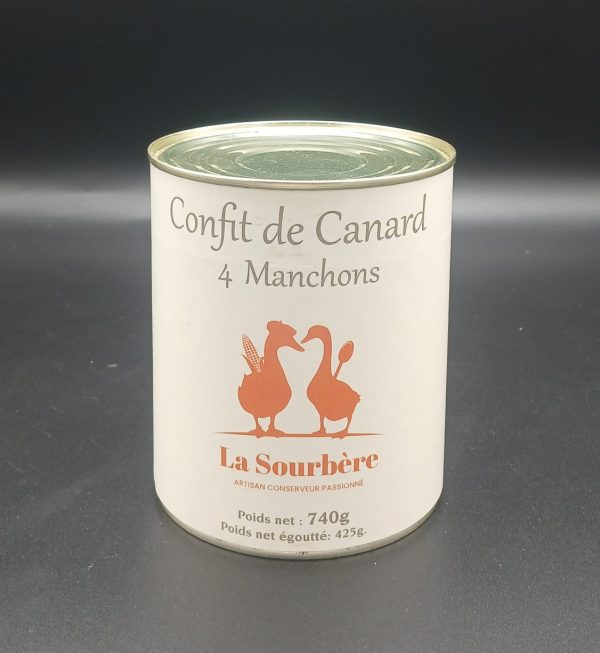 4 MANCHONS DE CANARD CONFITS 740 g