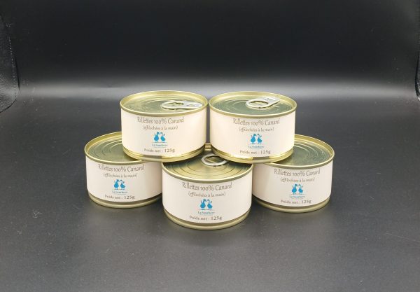 LOT DE 5 RILLETTES PUR CANARD 5*125 g