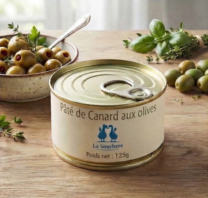 PATE DE CANARD AUX OLIVES 125 g