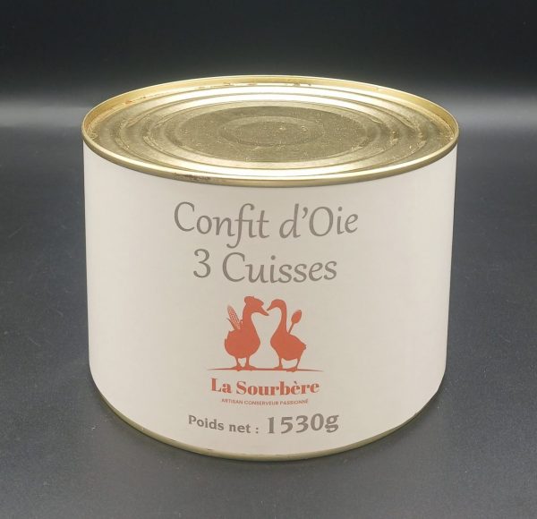 CONFIT D'OIE 3 CUISSES 1530g