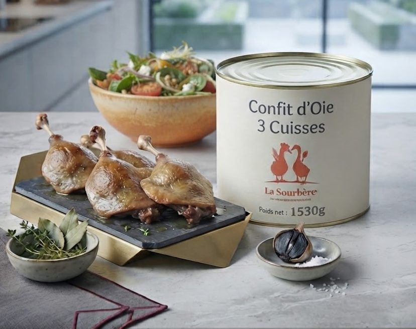 CONFIT D'OIE 3 CUISSES 1530g