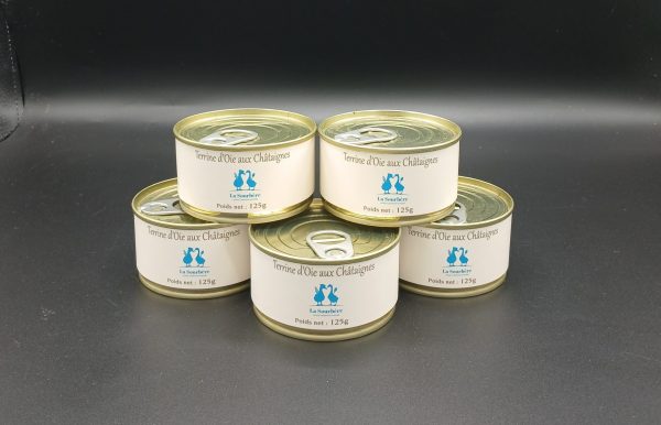 LOT DE 5 TERRINES D'OIE AUX CHATAIGNES 5*125 g