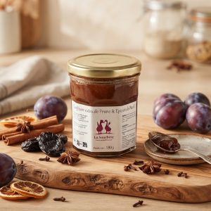 CONFITURE EXTRA DE PRUNE ET EPICES DE NOEL BOCAL 180g