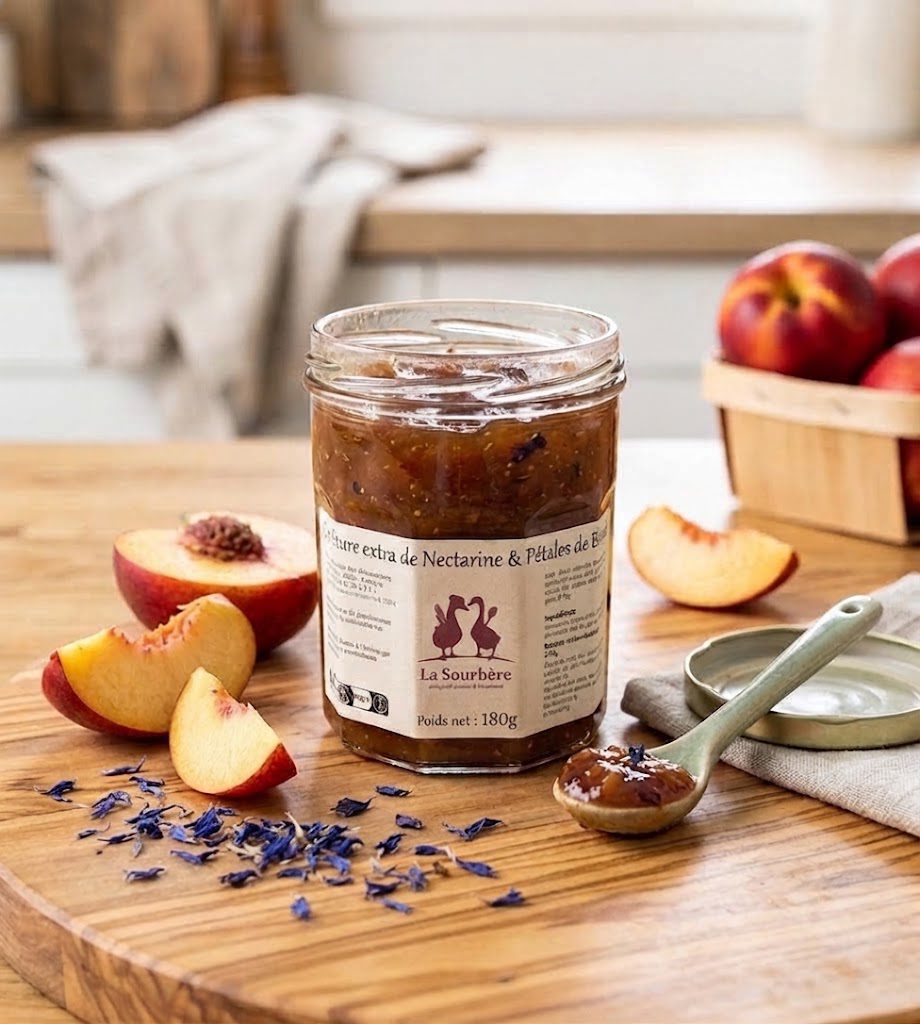 CONFITURE DE NECTARINE & PETALES DE BLEUET